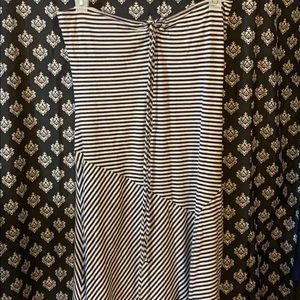 Asymmetrical dress.